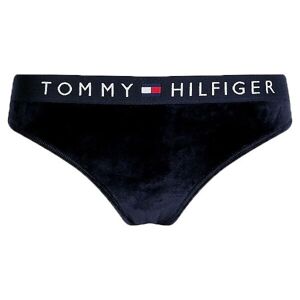 Tommy Hilfiger VEL-BIKINI VELOUR Dámske nohavičky, čierna, veľkosť L