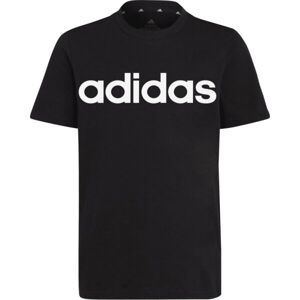 adidas U LIN TEE Chlapčenské tričko, čierna, veľkosť 164