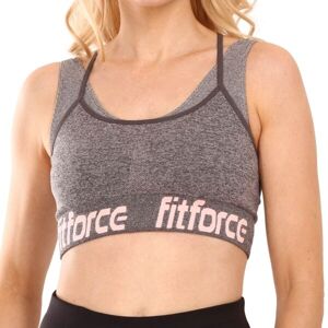 Fitforce BRANHILD Dámska fitness podprsenka, sivá, veľkosť XS