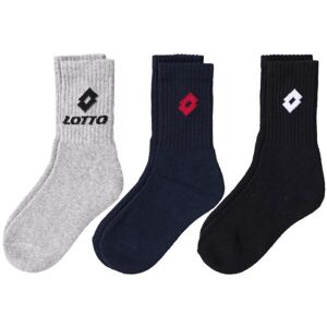 Lotto Q-TEEN 3P Detské ponožky, čierna, veľkosť 21-26