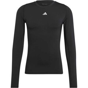 adidas TECHFIT LONG SLEEVE TEE Pánske tričko, čierna, veľkosť 2XL