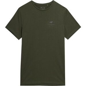 4F T-SHIRT Pánske tričko, khaki, veľkosť L