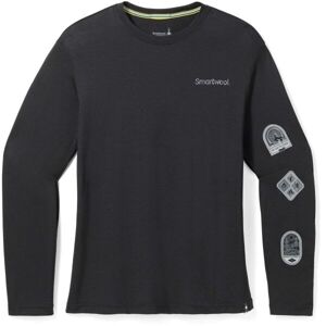 Smartwool OUTDOOR PATCH GRAPHIC Pánske tričko, čierna, veľkosť M