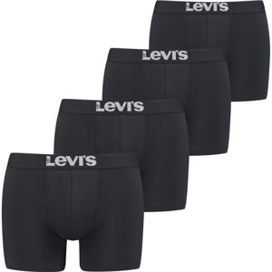Levi's SOLID BASIC BRIEF 4P Pánske boxerky, čierna, veľkosť L
