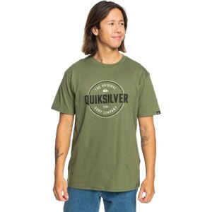 Quiksilver CIRCLE UP Pánske tričko, khaki, veľkosť L