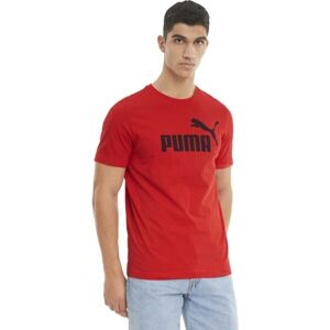 Puma ESS LOGO TEE B Pánske tričko, červená, veľkosť