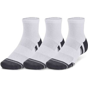 Under Armour PERFORMANCE TECH 3PK QTR Unisex ponožky, biela, veľkosť