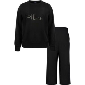 Fila IN COTTON BRUSHED FLEECE Dámske pyžamo, čierna, veľkosť