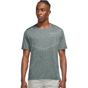 Nike DF RISE 365 SS Pánske bežecké tričko, zelená, veľkosť