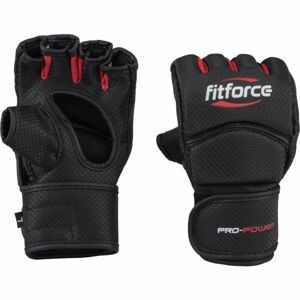 Fitforce PRO POWER MMA bezprstové rukavice, čierna, veľkosť L
