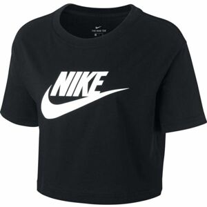 Nike NSW TEE ESSNTL CRP ICN FTR W Dámske tričko, čierna, veľkosť L