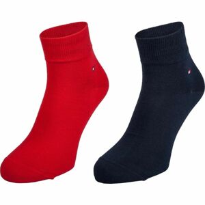 Tommy Hilfiger MEN QUARTER 2P Pánske ponožky, červená, veľkosť 39 - 42