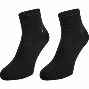 Tommy Hilfiger MEN QUARTER 2P Pánske ponožky, čierna, veľkosť 39 - 42