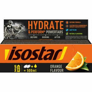 Isostar TABLETY BOX POWERTABS 120 G POMARANČ Rozpustný izotonický nápoj v tabletách, , veľkosť 120 G