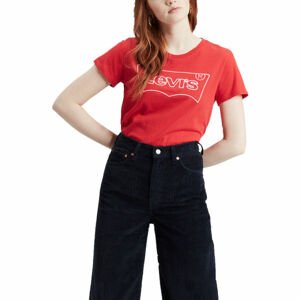 Levi's® THE PERFECT TEE HSMK OUTLINE Dámske tričko, červená, veľkosť