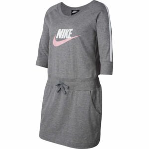 Nike NSW SPORTSWEAR GYM VINTAGE G Dievčenské šaty, sivá, veľkosť L