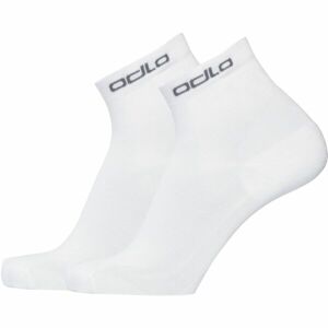 Odlo SOCKS ACTIVE QUARTER 2 PACK Unisex ponožky, biela, veľkosť 36