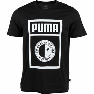 Puma SLAVIA PRAGUE GRAPHIC TEE Pánske tričko, čierna, veľkosť M