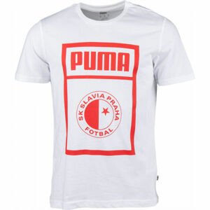 Puma SLAVIA PRAGUE GRAPHIC TEE Pánske tričko, biela, veľkosť M