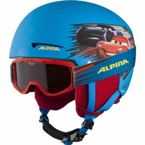 Alpina Sports ZUPO DISNEY SET Detská lyžiarska prilba a okuliare, modrá, veľkosť (51 - 55)