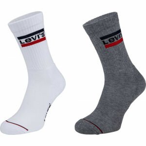 Levi's® REGULAR CUT SPRTWR LOGO 2P Ponožky, biela, veľkosť