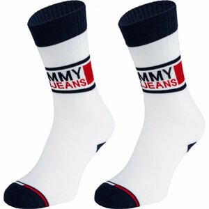 Tommy Hilfiger UNISEX TOMMY JEANS SOCK 2P Unisex ponožky, biela, veľkosť