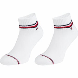 Tommy Hilfiger MEN ICONIC QUARTER 2P Pánske ponožky, biela, veľkosť 39 - 42