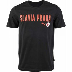 Puma Slavia Prague Graphic Tee DBLU Pánske tričko, čierna, veľkosť M