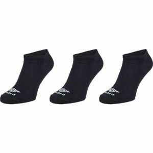 Umbro NO SHOW LINER SOCK - 3 PACK Ponožky, čierna, veľkosť L