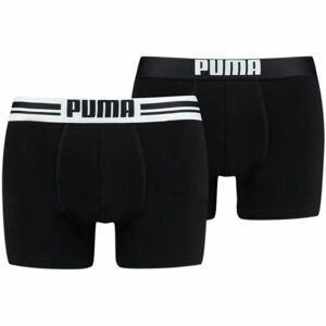 Puma PLACED LOGO BOXER 2P Pánske boxerky, čierna, veľkosť XL