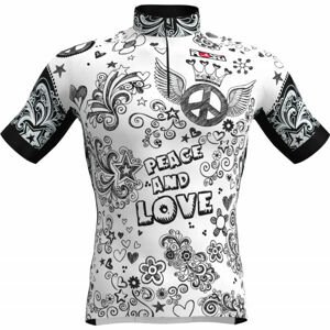 Rosti PACE AND LOVE Pánsky cyklistický dres, biela, veľkosť XXL