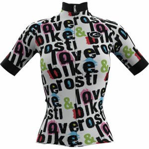 Rosti W BIKE AND LOVE Dámsky cyklistický dres, biela, veľkosť