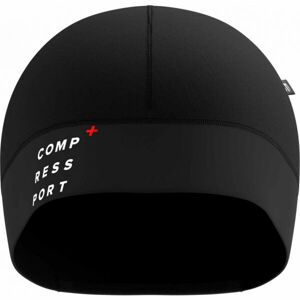Compressport HURRICANE BEANIE Zateplená bežecká čiapka, čierna, veľkosť UNI