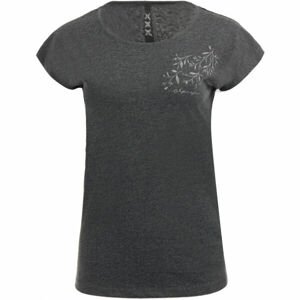 ALPINE PRO ENGELA Dámske tričko, tmavo sivá, veľkosť M