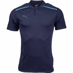 Puma TEAMCUP CASUALS POLO Pánske polo tričko, tmavo modrá, veľkosť XL