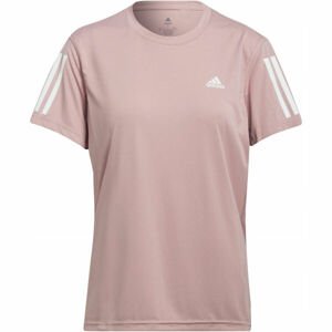 adidas OWN THE RUN TEE Dámske bežecké tričko, ružová, veľkosť L