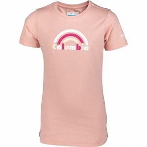 Columbia MISSION LAKE SHORT CRAPHIC SHIRT Dievčenské tričko, ružová, veľkosť L