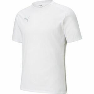 Puma TEAMCUP CASUALS TEE Futbalové tričko, biela, veľkosť L
