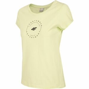 4F WOMEN'S T-SHIRT Dámske tričko, žltá, veľkosť XS