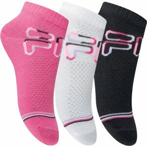 Fila JUNIOR GIRL 3P Dievčenské nízke jemné ponožky, ružová, veľkosť 27-30