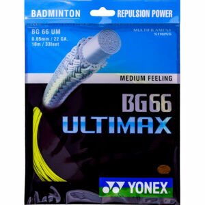 Yonex BG 66 ULTIMAX Bedmintonový výplet, žltá, veľkosť os