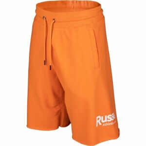 Russell Athletic CIRCLE RAW SHORT Pánske šortky, oranžová, veľkosť XL