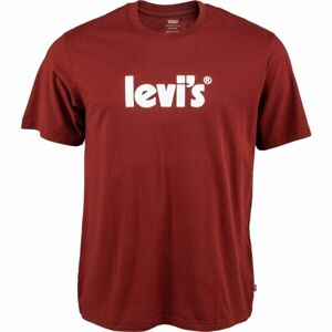 Levi's® SS RELAXED FIT TEE Pánske tričko, vínová, veľkosť