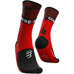 Compressport PRO RACING SOCKS WINTER TRAIL Zimné  bežecké ponožky, červená, veľkosť T1