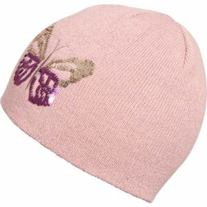 Lewro ROSIE Dievčenská pletená čiapka, ružová, veľkosť 4-7