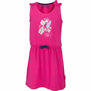ALPINE PRO FRIEDO Dievčenské šaty, ružová, veľkosť 128-134