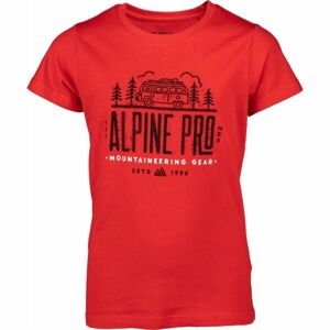 ALPINE PRO ANSOMO Chlapčenské tričko, červená, veľkosť 128-134