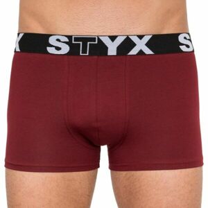 Styx MEN'S BOXERS SPORTS RUBBER Pánske boxerky, vínová, veľkosť L