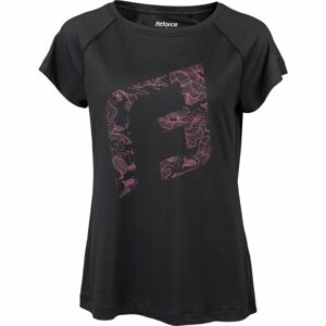 Fitforce HASLEY Dámske fitness tričko, čierna, veľkosť S
