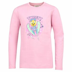 LOONEY TUNES LT_TWEETY-JERSEY Detské tričko s dlhým rukávom, ružová, veľkosť 140-146